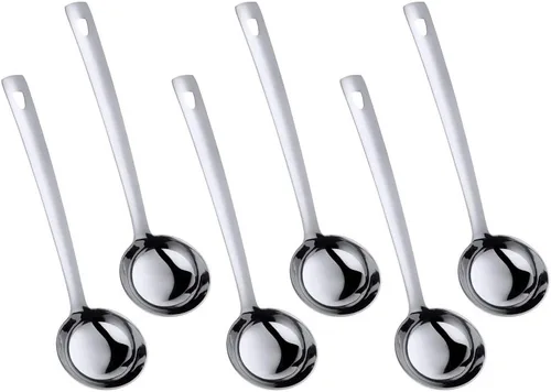 Vista 28 de 6 espátulas de acero inoxidable chapado en titanio, mango ergonómico integral, apto para lavavajillas (10.2 pulgadas/10.2 in)