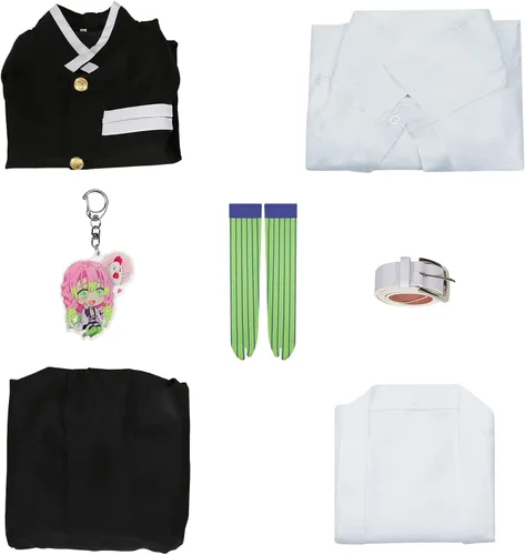 Vista 6 de Disfraz de cosplay de Demon Slayer traje completo de anime para fiesta de Halloween Kamado Nezuko Shinobu Tanjirou Zenitsu para hombre y mujer