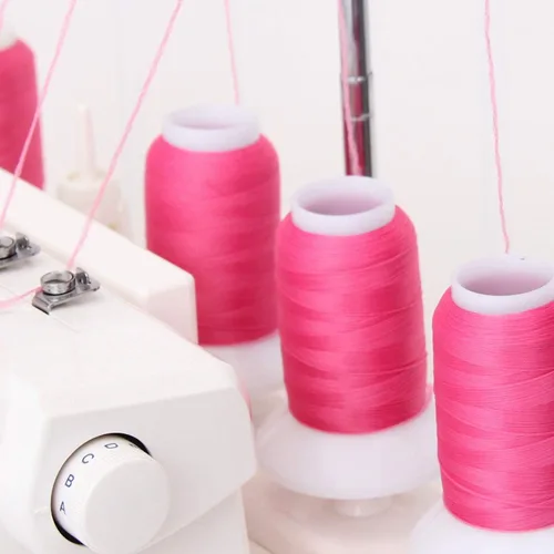 Vista 2 de Threadart Hilo de Serger Lanoso Elástico 3,280.8 ft Carretes Nylon, Aqua