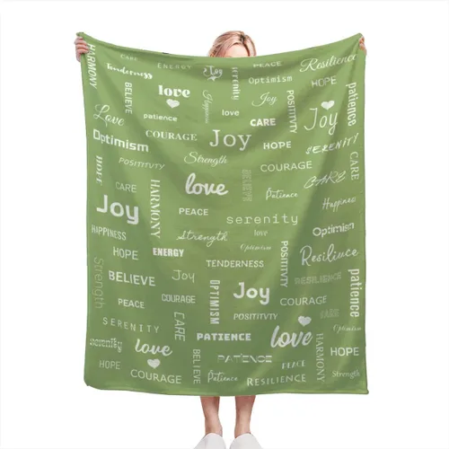 Vista 35 de Manta curativa, manta de regalo para mujeres y hombres, cálido regalo inspirador, manta de forro polar suave con energía positiva, comodidad, amor
