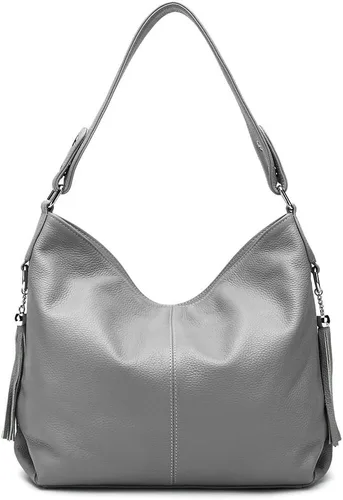 Vista 42 de Moda suave cuero genuino borla mujer bolso señoras hombro mensajero hobo bolso
