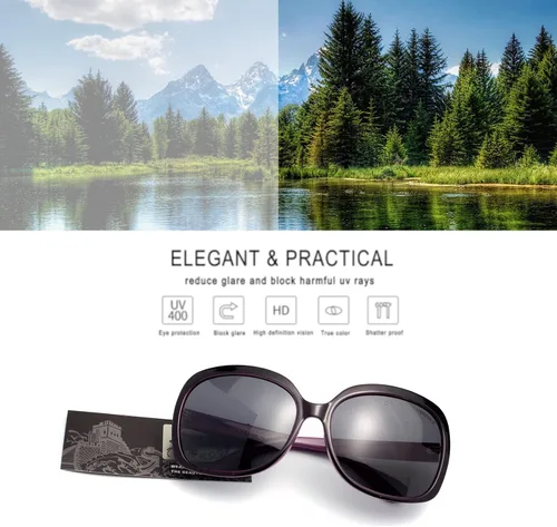 Vista 5 de LianSan Lsp301 lentes de sol extra grandes, polarizadas, para mujer