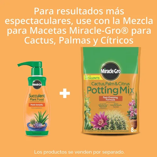 Vista 8 de Miracle-Gro Fertilizante para plantas suculentas, 8 oz