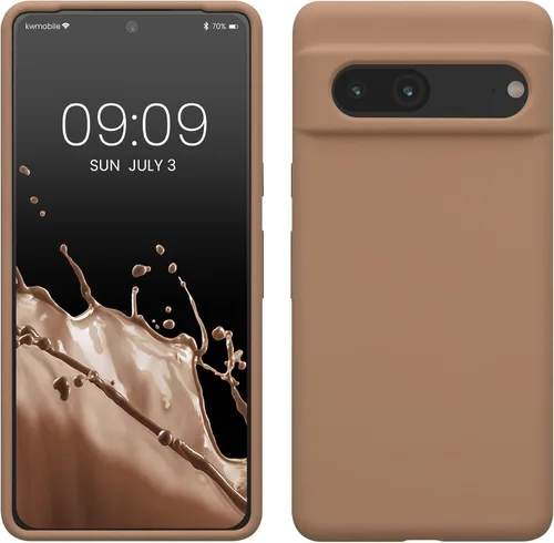 Vista 39 de kwmobile Funda compatible con Google Pixel 7 - Funda de silicona TPU con acabado suave - Piedra antigua