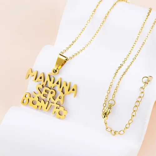 Vista 2 de Catuni Karol G Necklace Manana Sera Bonito Merch Bichota Karol G Jewelry Accessories for Women Girl