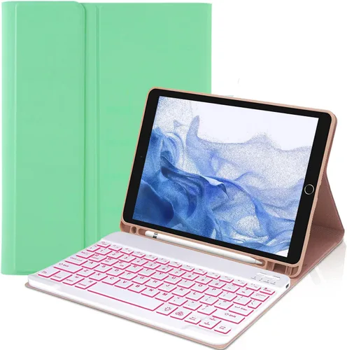 Vista 29 de Funda para teclado para Samsung Galaxy Tab S6 Lite de 10.4 pulgadas 2024 2022/2020 SM-P610/P613/P615/P619, funda para teclado Bluetooth inalámbrico