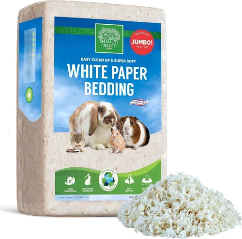 Vista 5 de Small Pet Select - Ropa de cama de papel blanco, cobaya, control de olores, 56 L