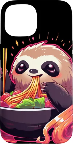 Vista 6 de Sloth Eating Ramen Japanese Noodles Soup Kawaii Case for iPhone 17