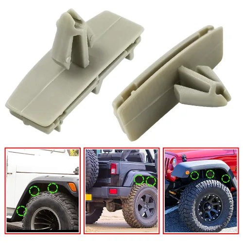 Vista 4 de 23181-6133A 50x para Jeep Fender Clips, Fender Flare Clips, para Jeep Wrangler Fender Clips Fit Jeep JK, JL, Liberty, Gladiator y Dodge Nitro