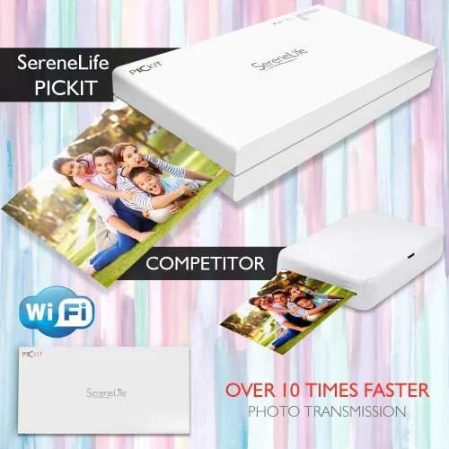 Vista 6 de SereneLife - Impresora fotográfica portátil instantánea móvil, tamaño de bolsillo compacto, fácil para viajes, impresión de imágenes