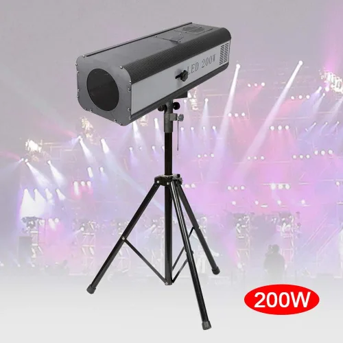 Vista 8 de Foco de escenario de 200 W, foco LED de seguimiento con apertura ajustable, luz de lavado de control manual para fiesta, discoteca, boda