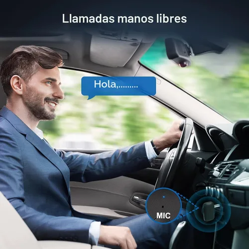 Vista 5 de SIMOLIO - Receptor Bluetooth para coche con AUX, llamadas manos libres y control de volumen