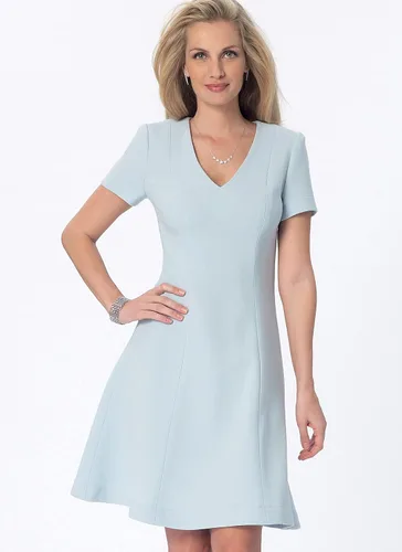 Vista 4 de Kit de patrón de costura para vestido acampanado de señoritas, código B6850