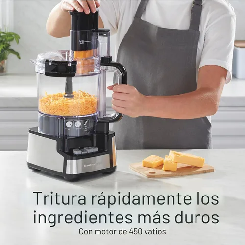 Vista 6 de Hamilton Beach Procesador de alimentos apilado y rápido de 12 tazas
