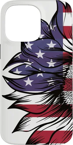 Vista 21 de USA Patriotic 4th of July Sunflower American Flag Case for iPhone 17
