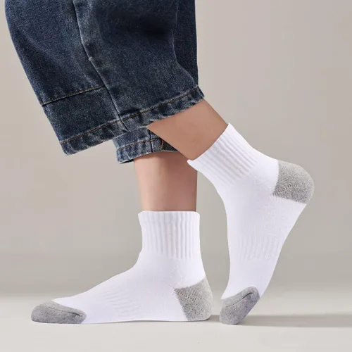 Vista 33 de EPEIUS Calcetines acolchados de algodón grueso para niños y niñas, calcetines atléticos deportivos para correr, paquete de 6 unidades, 4-14 años