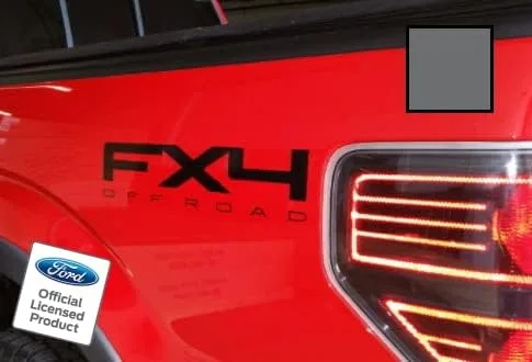 Vista 7 de FX4 Offroad Calcomanías para Ford F150 Negro (2009,2010,2011) - CB [Juego de 2]