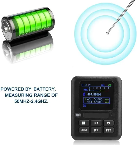Vista 8 de Mini medidor de radiofrecuencia, contador de frecuencia portátil de mano, mini decodificador Walkie Talkies, contador de radiofrecuencia portátil