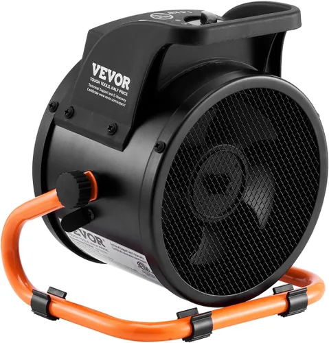 Vista 4 de VEVOR Calentador de invernadero, 1500 W PTC, calentamiento rápido con protección contra sobrecalentamiento, ventilador de tienda de cultivo pequeño