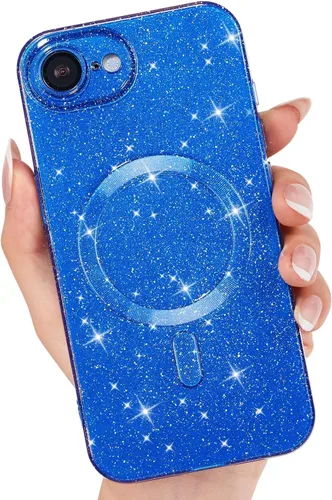 Vista 98 de LoeoeL Funda para iPhone 12 con Purpurina Compatible con Magsafe, Femenina Linda Brillante Magnética Mag Safe Bonita Funda para Teléfono
