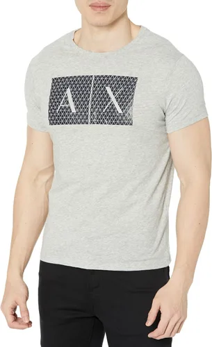 Vista 14 de Armani Exchange Camiseta Triangulation con cuello redondo para hombre Negro