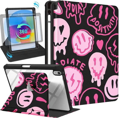Vista 11 de Uppuppy Funda para iPad A16 – para Funda de iPad 10ª Generación 10.9 Pulgadas Linda Mujeres Niñas Femenina Bonita Kawaii Dibujos Animados Perro