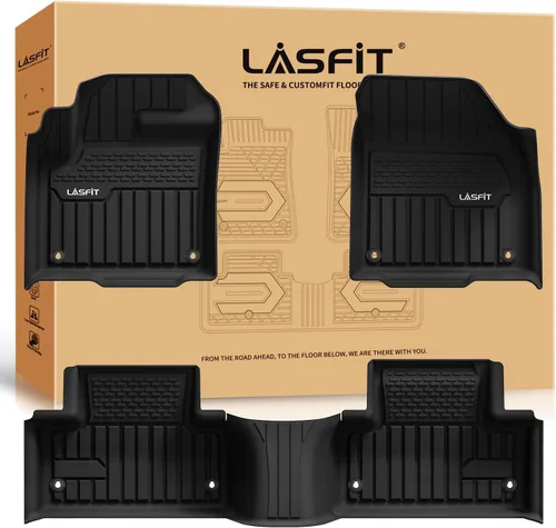Vista 25 de LASFIT - Tapete de carga 3D para maletero de Volkswagen VW2018-2024 (ajuste 5 asientos), protección para todo tipo de clima, tapete de TPE de alta
