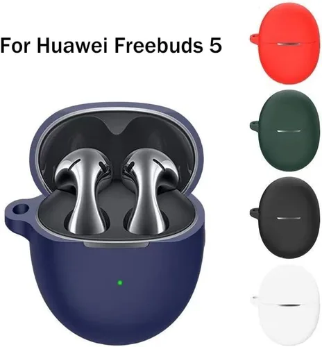 Vista 3 de USTIYA Funda para Huawei Freebuds 5 Funda protectora de silicona con cubierta de llavero (negro)