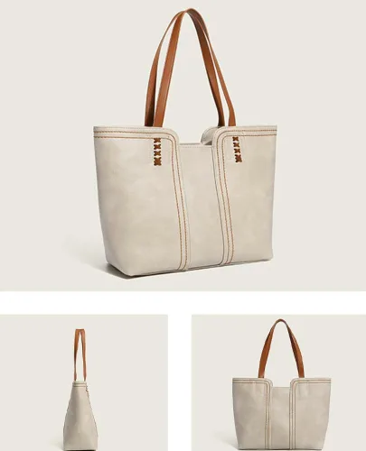 Vista 2 de Bolso de mano para mujer, bolso de mano para mujer, bolsos de viaje, bolso de mano con asa superior, bolso de hombro de piel sintética