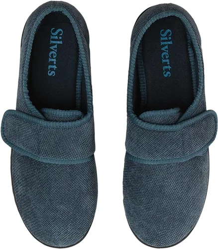 Vista 5 de Silvert's Adaptive Clothing & Footwear Mens Wide & Comfy Easy Closure Slippers for Seniors