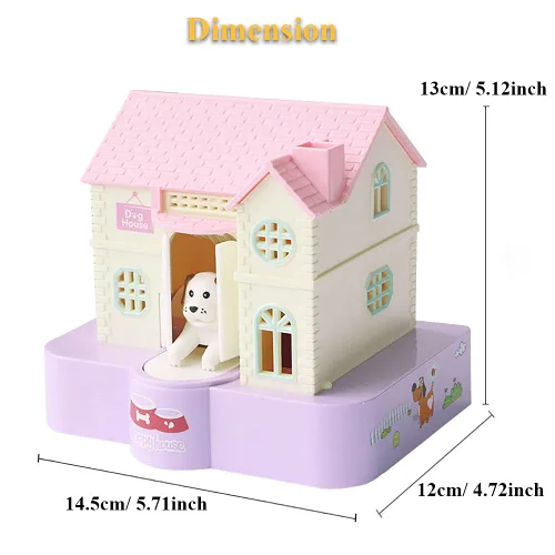Vista 7 de Doghouse - Banco de dinero, divertido banco de monedas eléctrico automático para robar, alcancía, caja de ahorro para perros con efectos de sonido