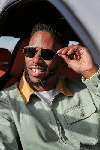 Vista 7 de BMW Gafas de sol inyectadas para hombre, negro mate, 54 de EE. UU, Mate negro