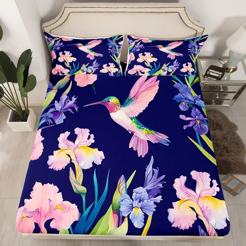 Vista 8 de Sábana bajera ajustable de tamaño individual para niños, diseño de animales marinos náuticos, juego de ropa de cama coral bajo el mar, juego de ropa