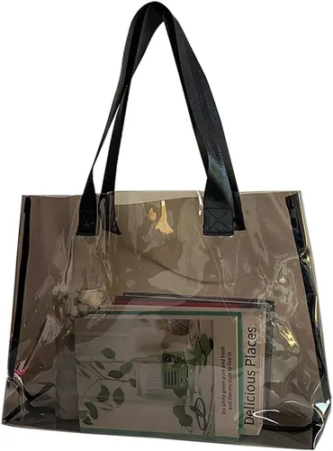 Vista 6 de Bolsa grande transparente – Versátil, impermeable, resistente a las manchas, bolsa de hombro transparente para el trabajo