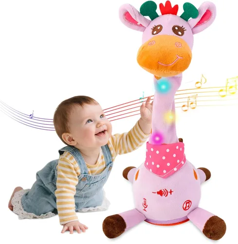 Vista 14 de LUKETURE Peluche de nutria respiratoria con movimiento rítmico, luz nocturna suave y ruido blanco, compañero de peluche calmante para relajación
