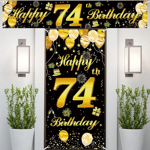 Vista 14 de Cartel para puerta de cumpleaños número 15, decoraciones de cumpleaños para hombres, decoración de fiesta de cumpleaños, telón de fondo de cumpleaños