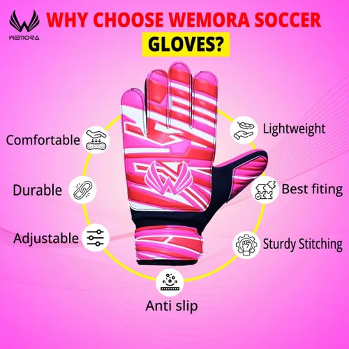 Vista 3 de Guantes de portero de fútbol para niños y jóvenes junior de 4mm antideslizantes con agarre fuerte en la palma