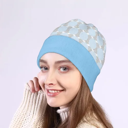 Vista 5 de AmzPrint Gorro térmico de invierno con estampado de lunares blancos y fresas rosadas, talla única