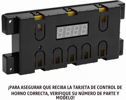 Vista 6 de 316455410 Placa de control del horno de la gama para Electrolux Kenmore, Gas Range 7 Botón Control Board Clock 5304518661 316222800 Negro