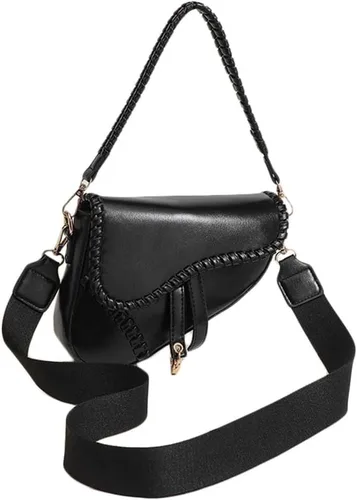 Vista 2 de PURFANREE Bolso de hombro de moda para mujer, bolso de mano para axilas, bolso cruzado Negro