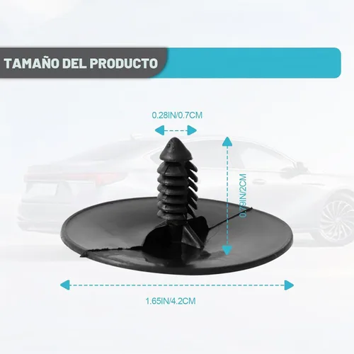 Vista 2 de Clips de retención de aislamiento de panel de capó compatibles con GM 3078511 3977775 tamaño de orificio de 1/4 pulgadas (30 piezas)