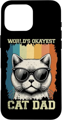 Vista 19 de World's Okayest Cat Dad Cat Lover Animal Father's Day Parent Case for iPhone 16