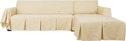 Vista 10 de IMYOGI Fundas modernas para sofá modular en forma de L, 2 piezas de lino y poliéster, protector de muebles para niños y mascotas