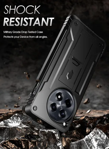 Vista 6 de Funda Poetic Revolution Compatible con OnePlus 12R 5G (2024), con protector de pantalla integrado, funciona con identificación por huellas