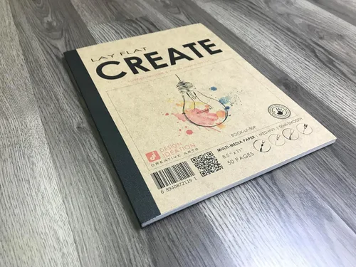 Vista 3 de Design Ideation Lay Flat Create. Cuaderno de bocetos de hoja extraíble. Papel premium. Encuadernación plana reforzada Smart-Bind (8.5" x 11")