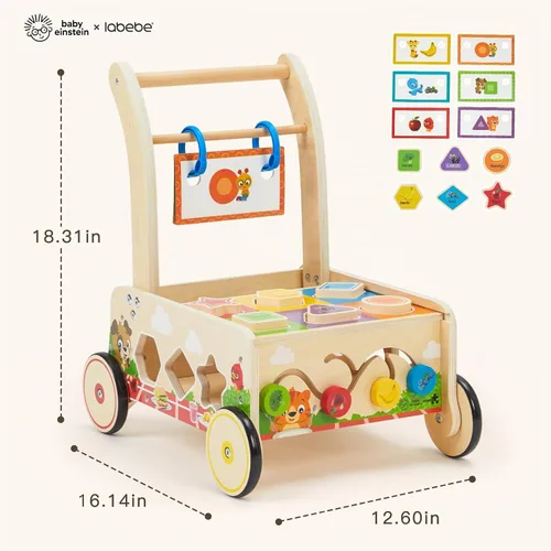 Vista 7 de labebe X Baby Einstein - Andador Montessori de madera con centro