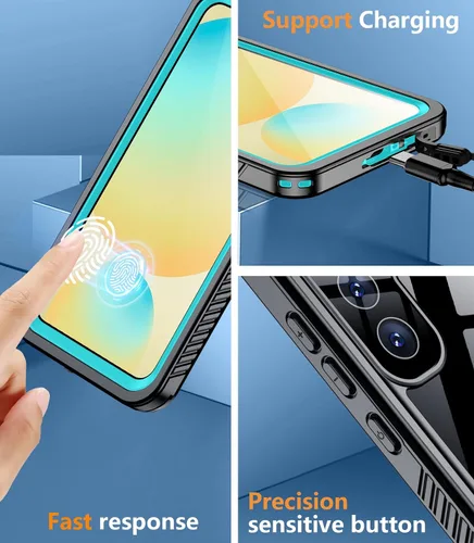 Vista 31 de Temdan - Funda impermeable diseñada para iPhone 12, protector de pantalla y cámara integrado IP68 bajo el agua, cuerpo completo, a prueba de caídas