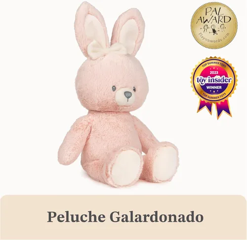 Vista 5 de GUND Baby Peluche de Conejo Sostenible, Animal de Peluche Hecho de Materiales Reciclados, Regalo para Bebés y Recién Nacidos, Rosa/Crema, 13