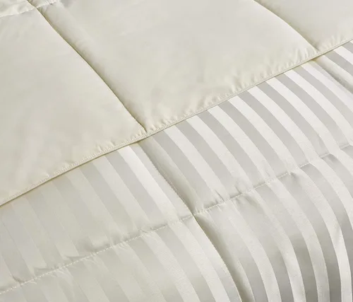 Vista 2 de kathy ireland Home Essentials - Edredón de verano refrescante, edredón reversible de plumón alternativo, tamaño individual, hueso