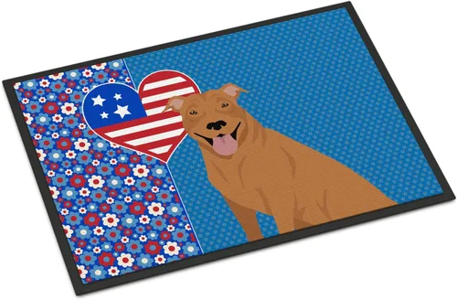 Vista 165 de Caroline's Treasures WDK5119JMAT Airedale Terrier USA - Tapete para interiores o exteriores, 24 x 36 pulgadas, tapete para puerta delantera